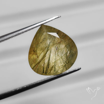 Golden Rutilated Quartz Faceted