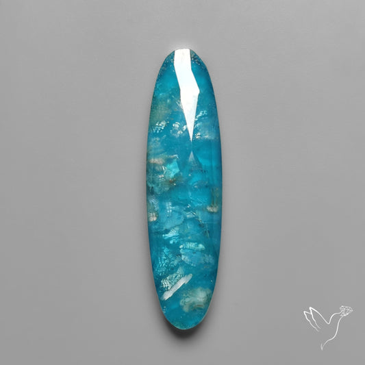 Rose Cut Crystal & Neon Apatite Doublet