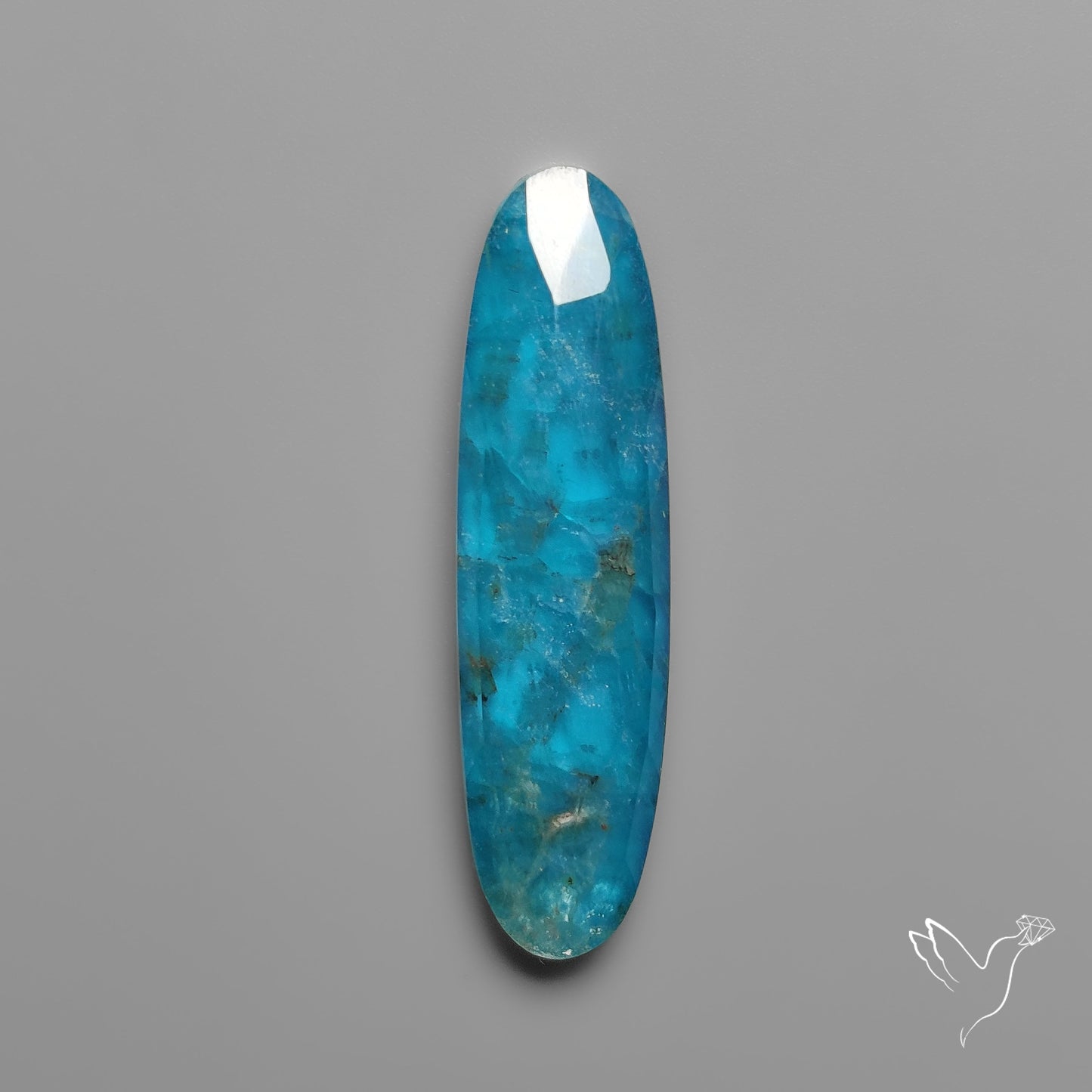 Rose Cut Crystal & Neon Apatite Doublet