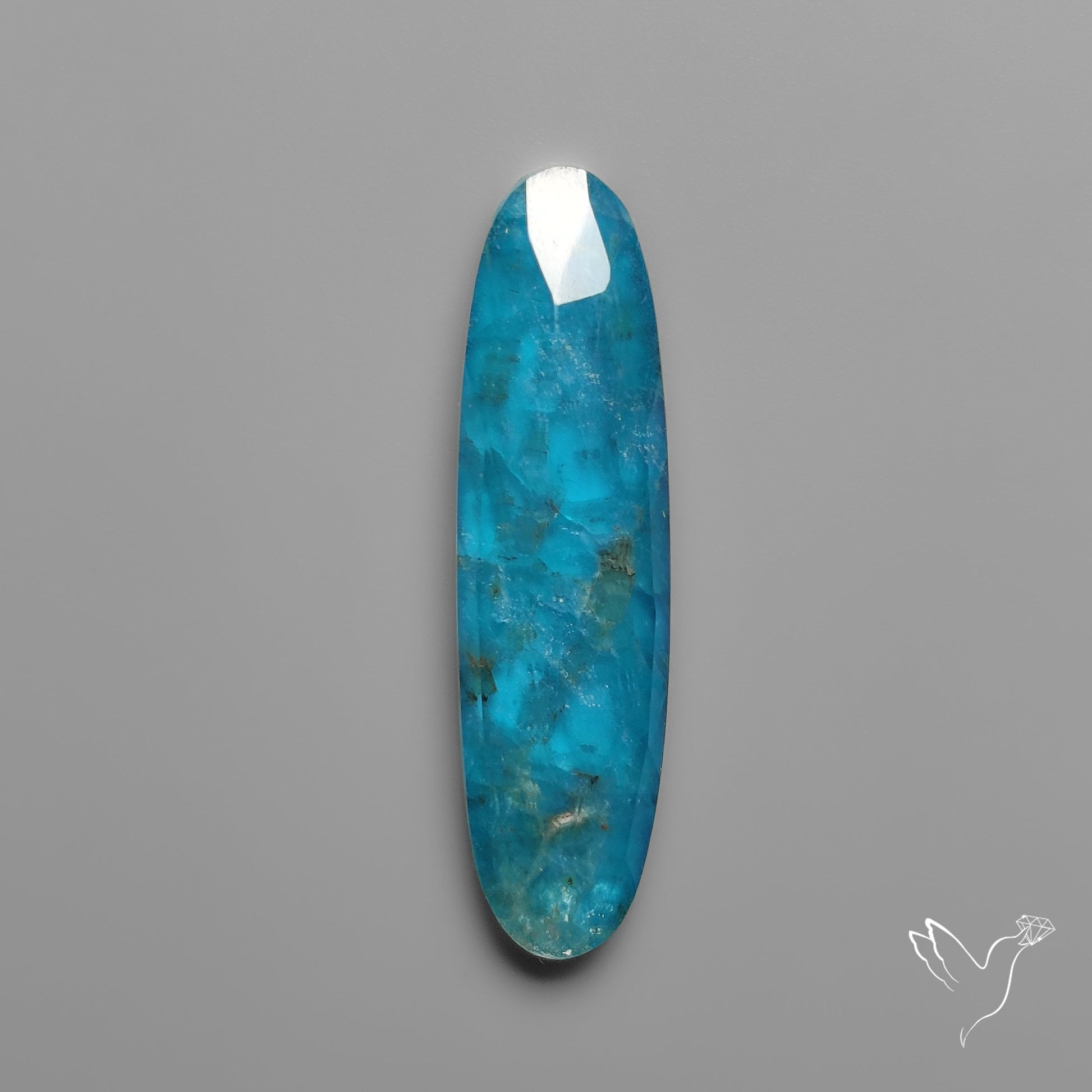 Rose Cut Crystal & Neon Apatite Doublet