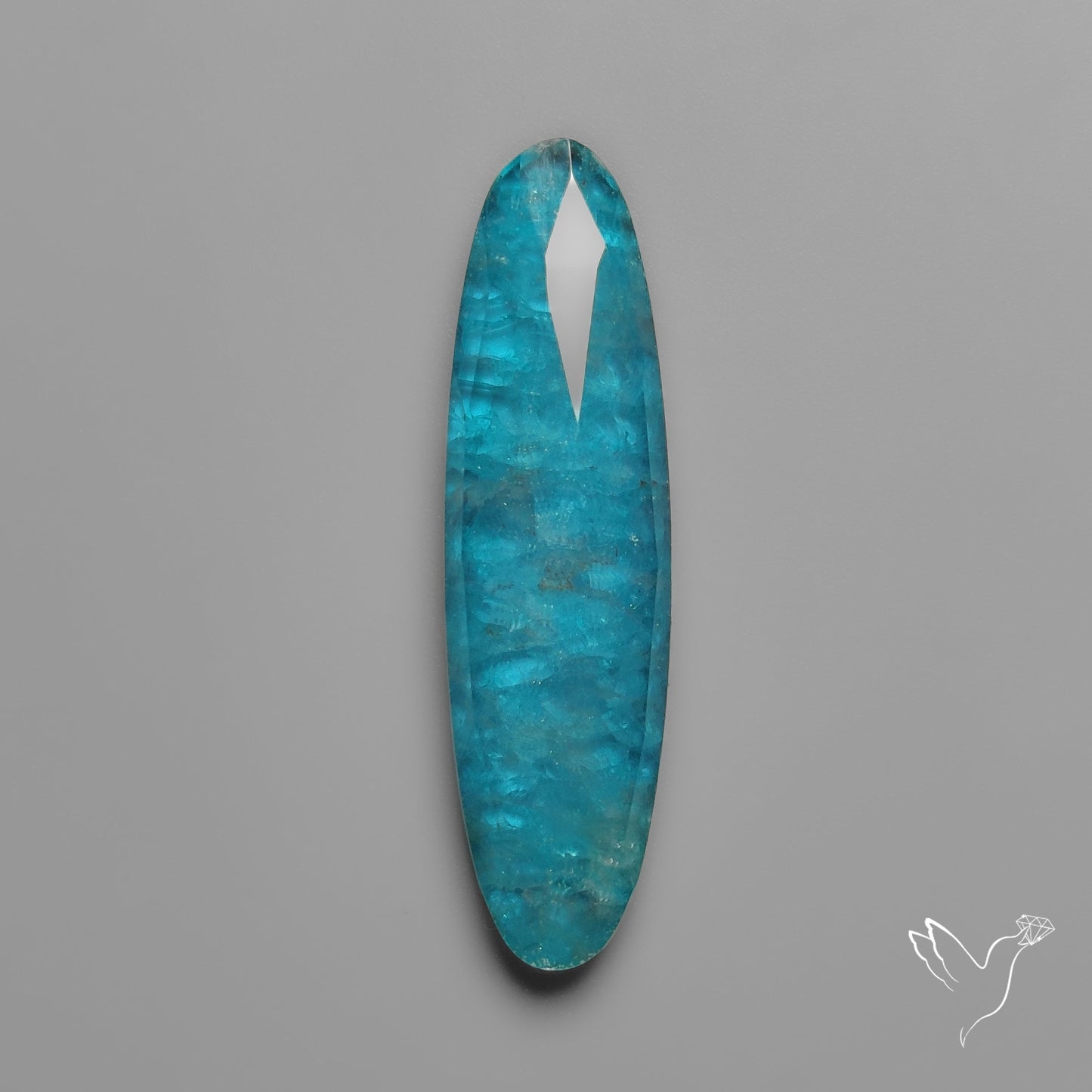 Rose Cut Crystal & Neon Apatite Doublet