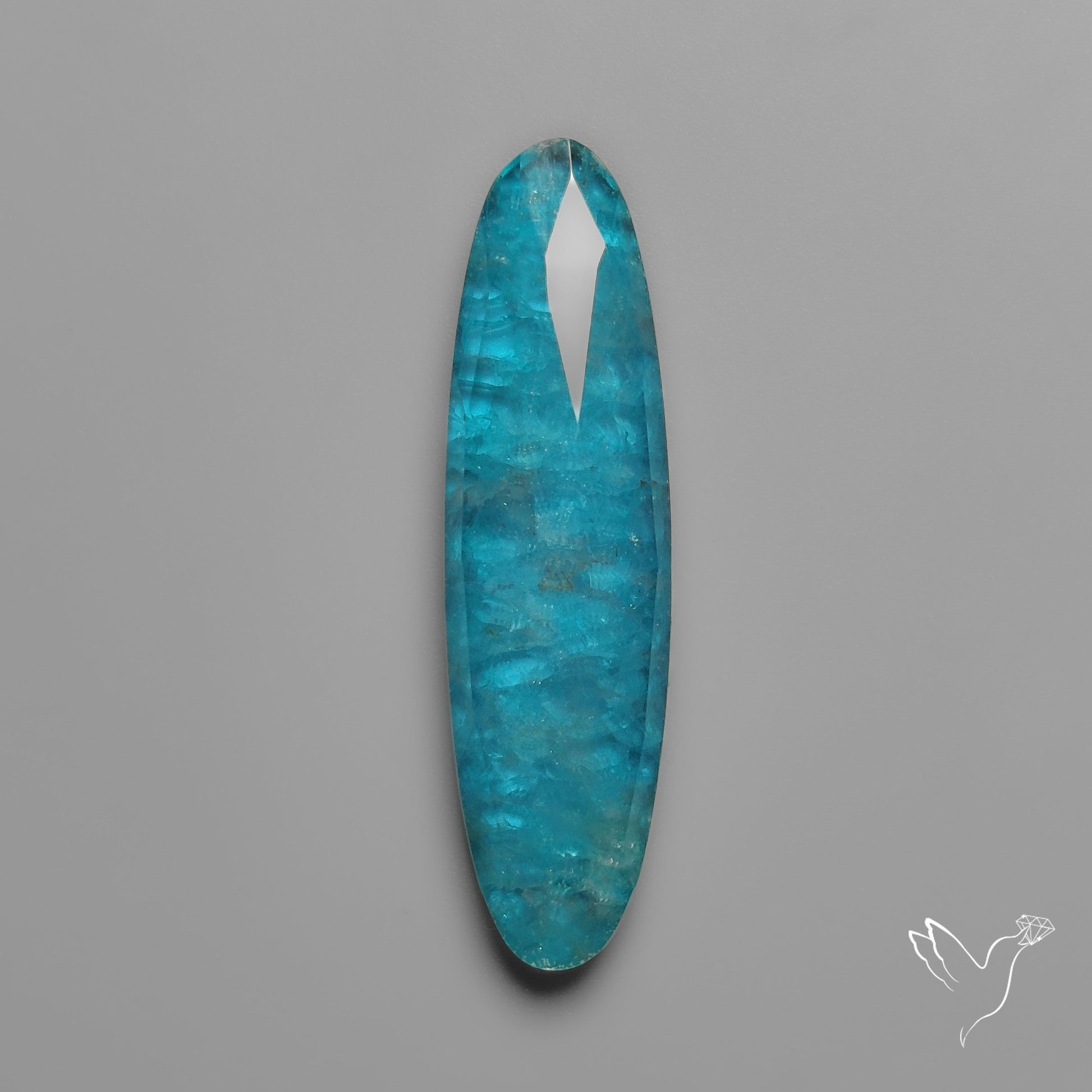 Rose Cut Crystal & Neon Apatite Doublet