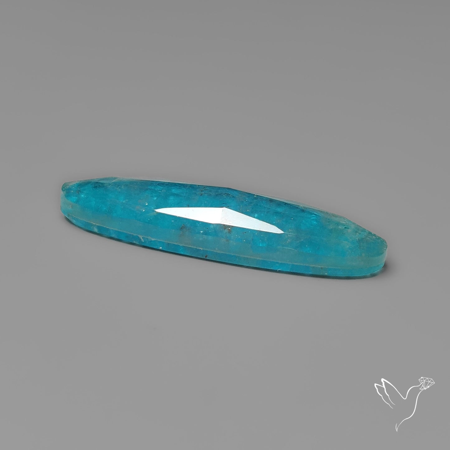 Rose Cut Crystal & Neon Apatite Doublet