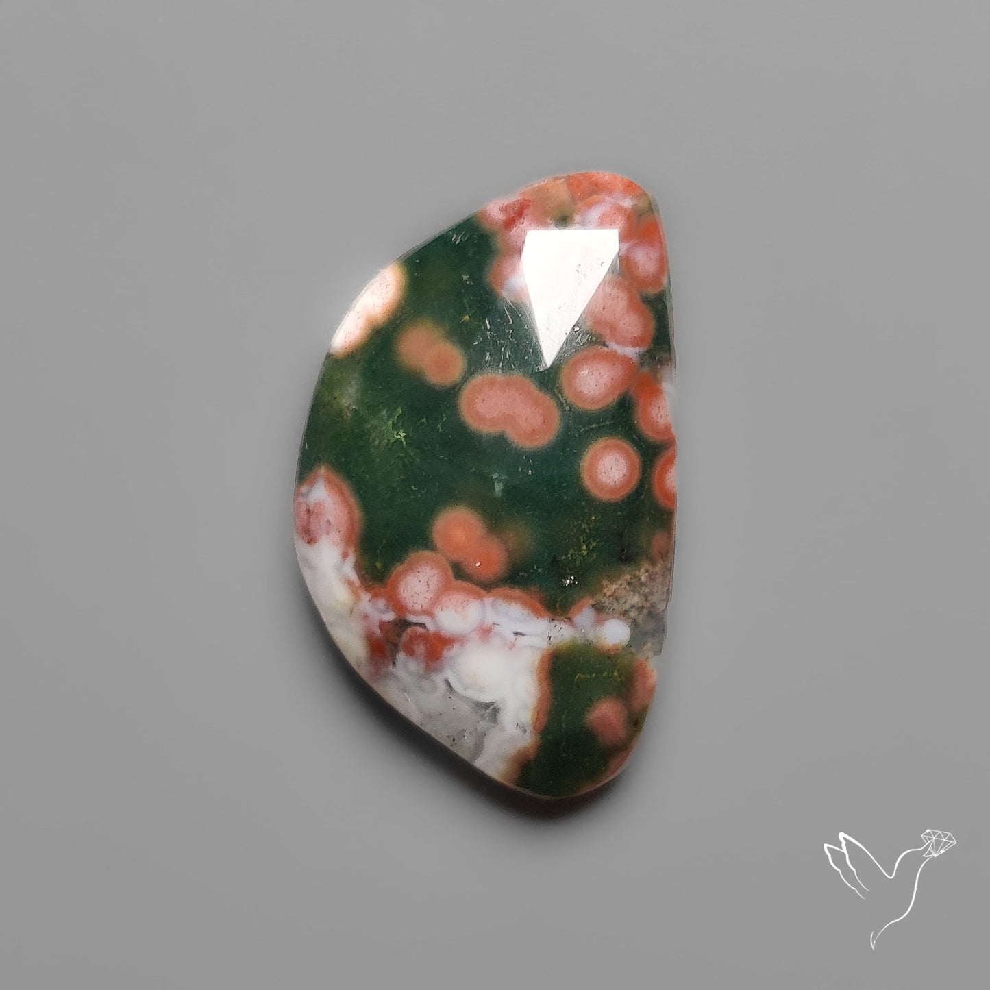 Rose Cut Orbicular Ocean Jasper