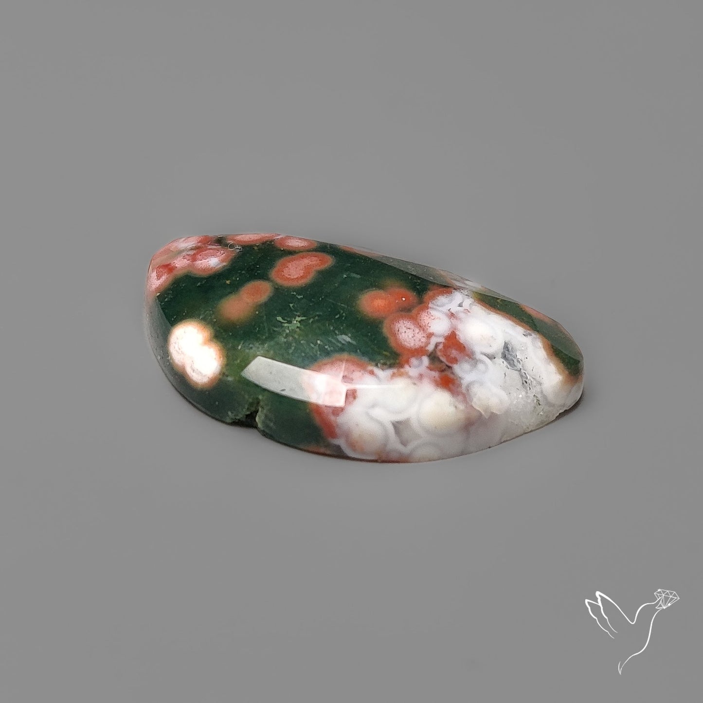 Rose Cut Orbicular Ocean Jasper