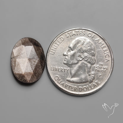 Rose Cut Silversheen Obsidian