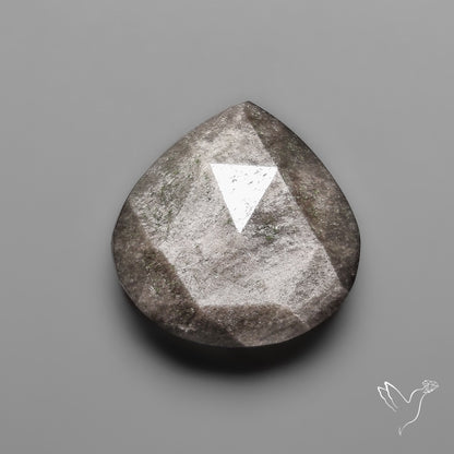 Rose Cut Silversheen Obsidian