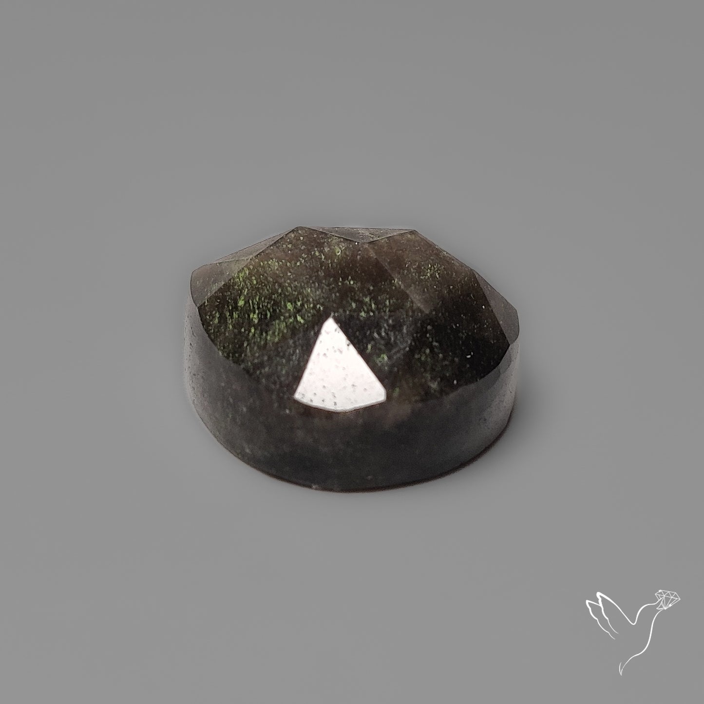 Rose Cut Silversheen Obsidian