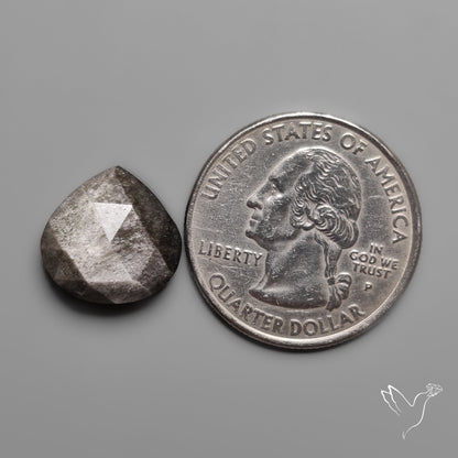 Rose Cut Silversheen Obsidian