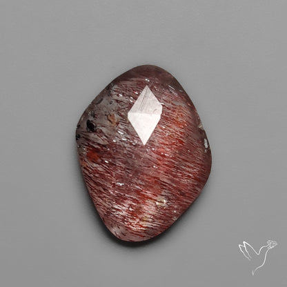 Rose Cut Lepidocrocite In Quartz