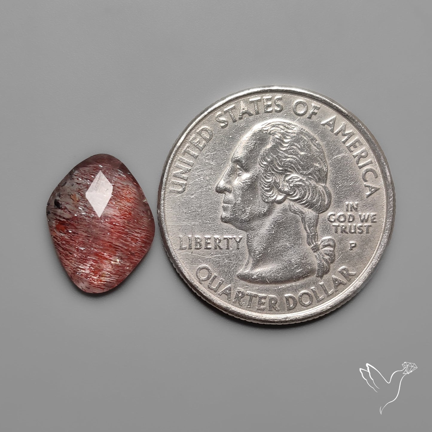 Rose Cut Lepidocrocite In Quartz