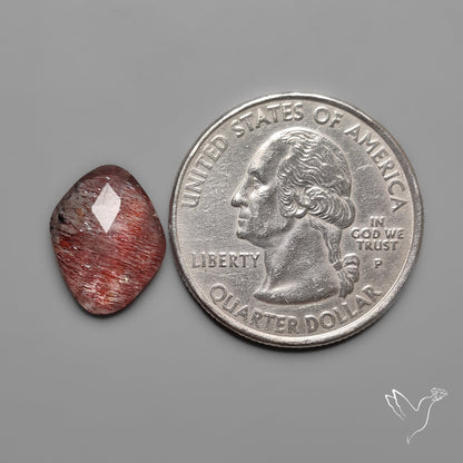 Rose Cut Lepidocrocite In Quartz