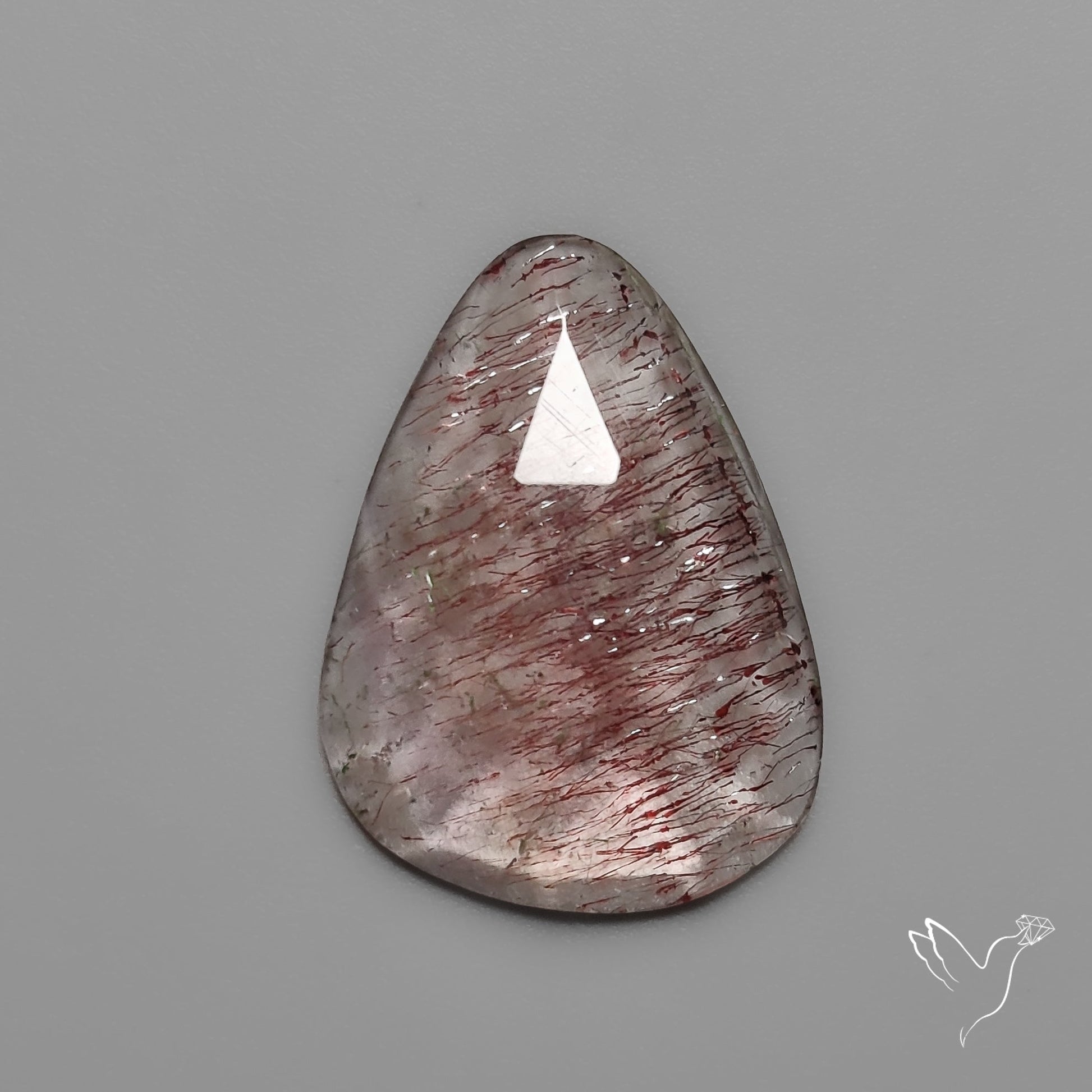 Rose Cut Lepidocrocite In Quartz