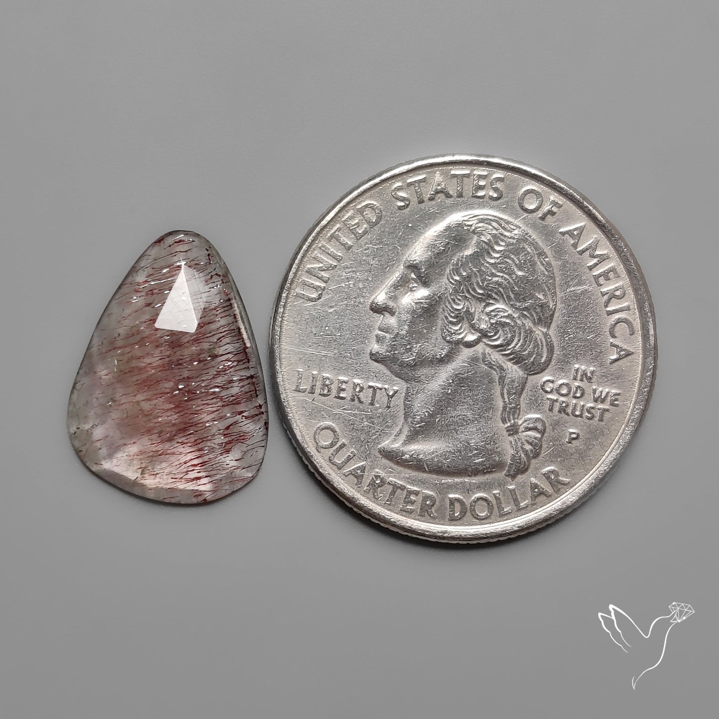 Rose Cut Lepidocrocite In Quartz