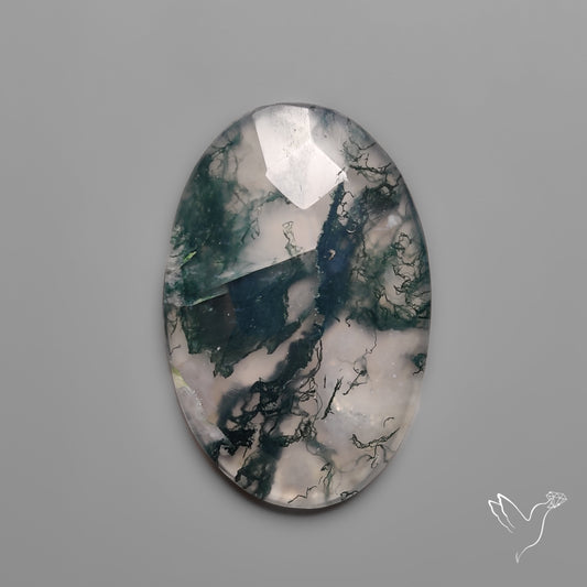 Rose Cut Moss Agate