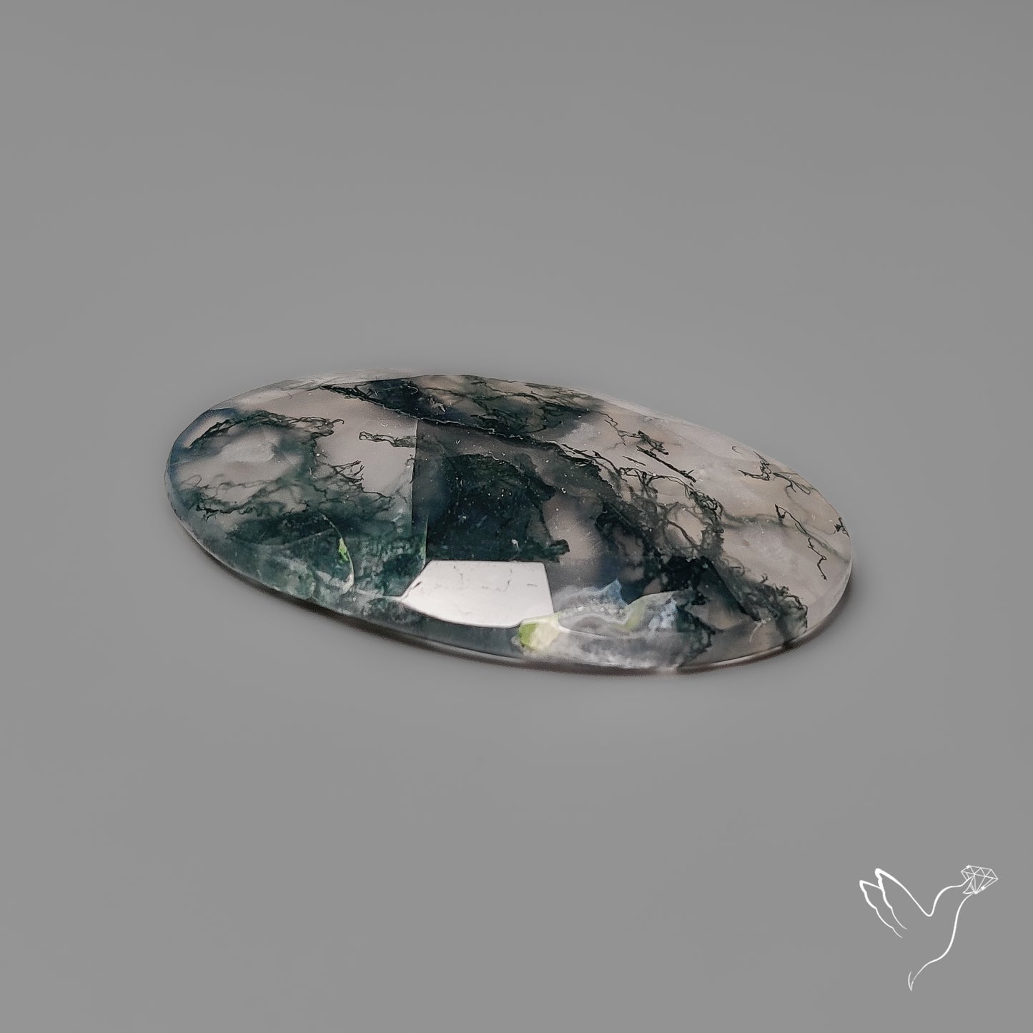 Rose Cut Moss Agate