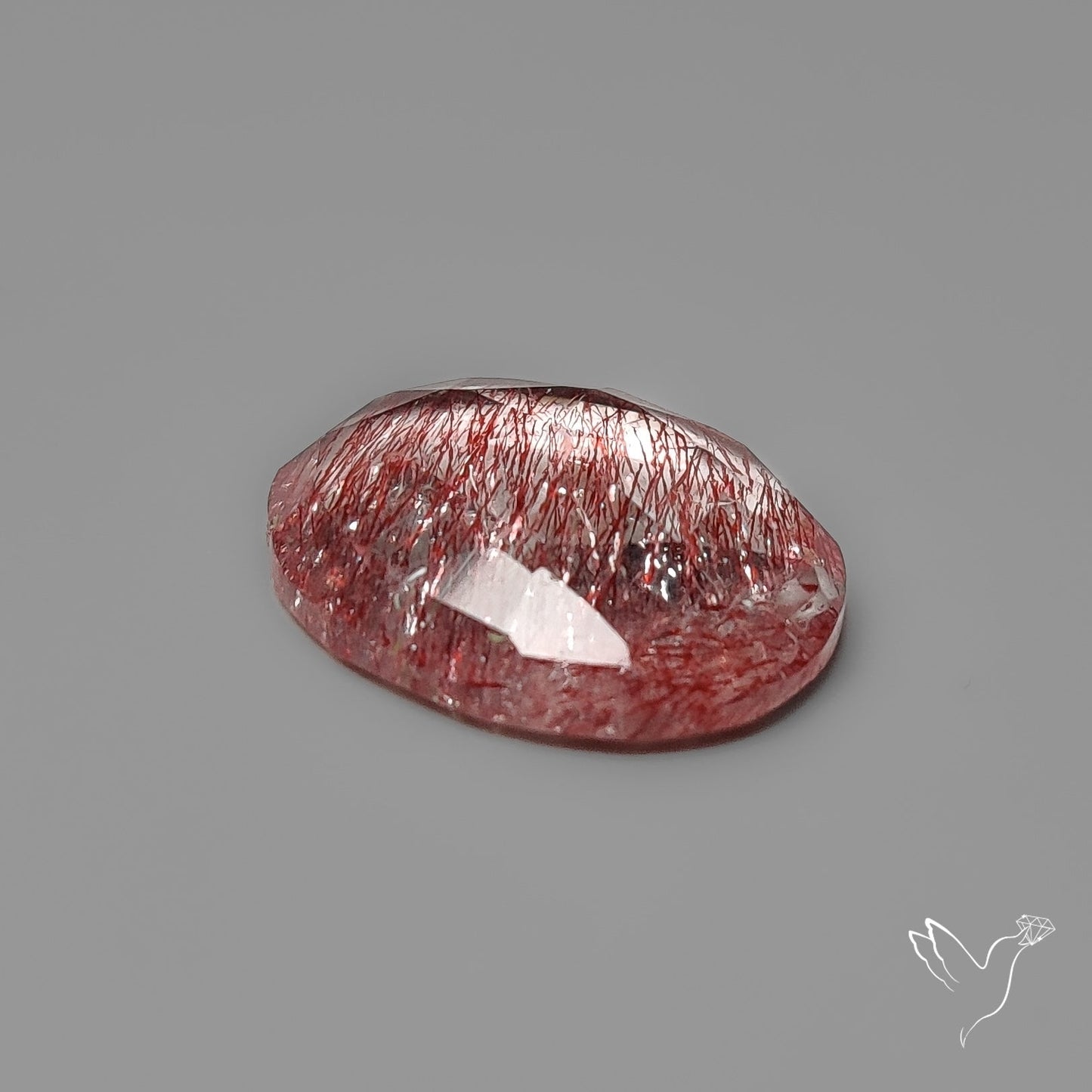 Rose Cut Lepidocrocite In Quartz