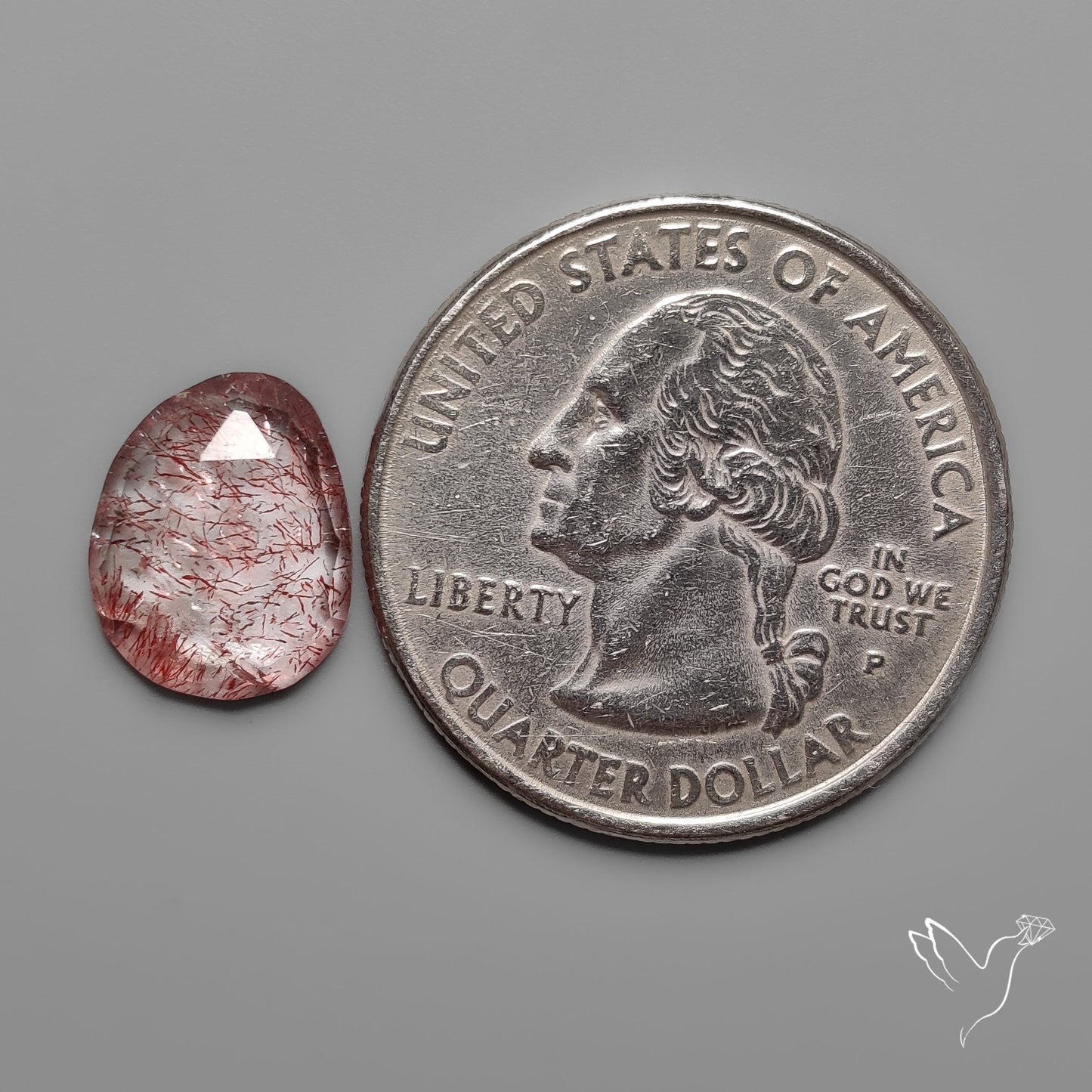 Rose Cut Lepidocrocite In Quartz