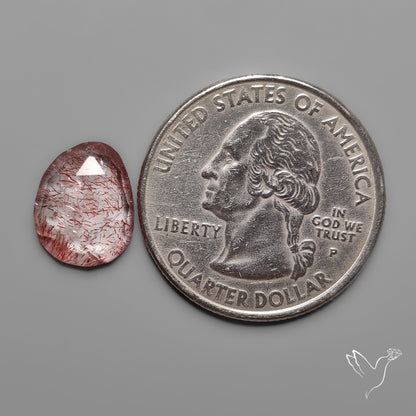 Rose Cut Lepidocrocite In Quartz