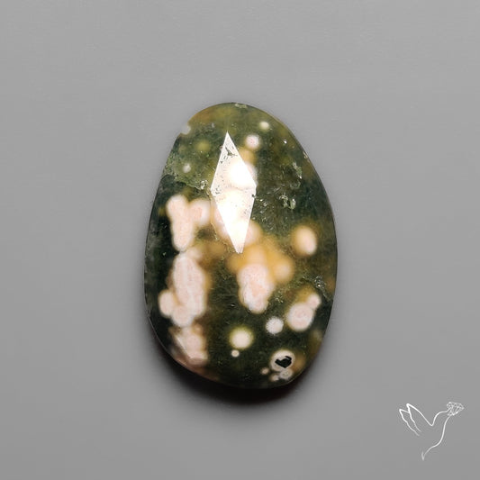 Rose Cut Orbicular Ocean Jasper