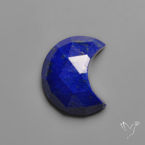 Rose Cut Lapis Lazuli Crescent