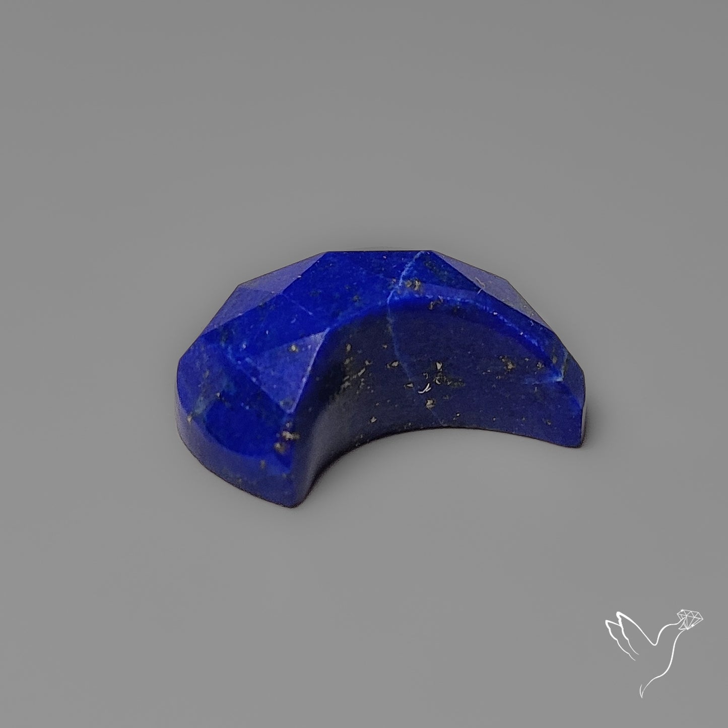 Rose Cut Lapis Lazuli Crescent