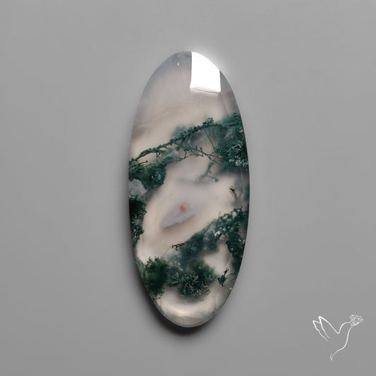 Rose Cut Moss Agate