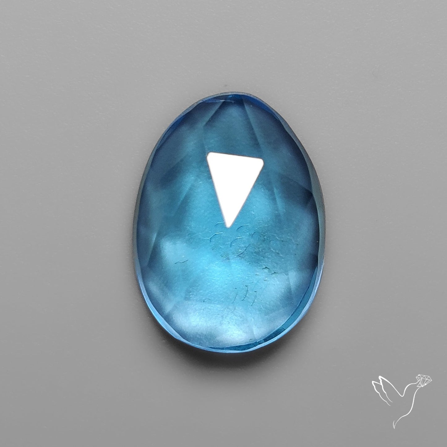 Rose Cut Swiss Blue Topaz