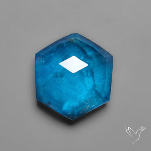 Rose Cut Crystal & Neon Apatite Doublet