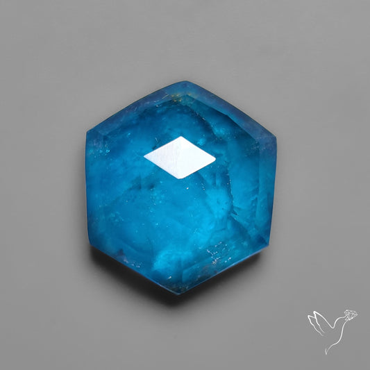 Rose Cut Crystal & Neon Apatite Doublet