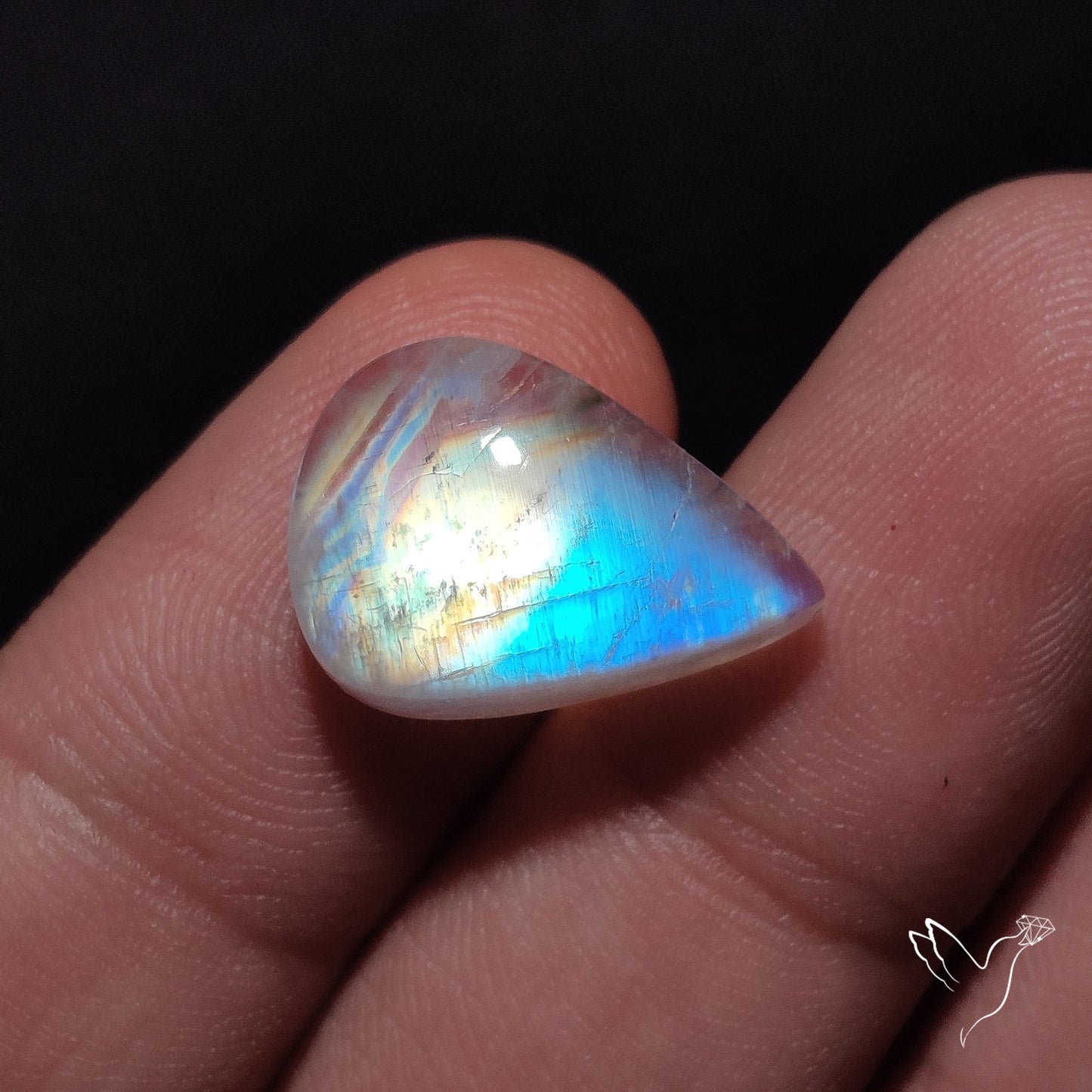 Rainbow Moonstone Cabochon