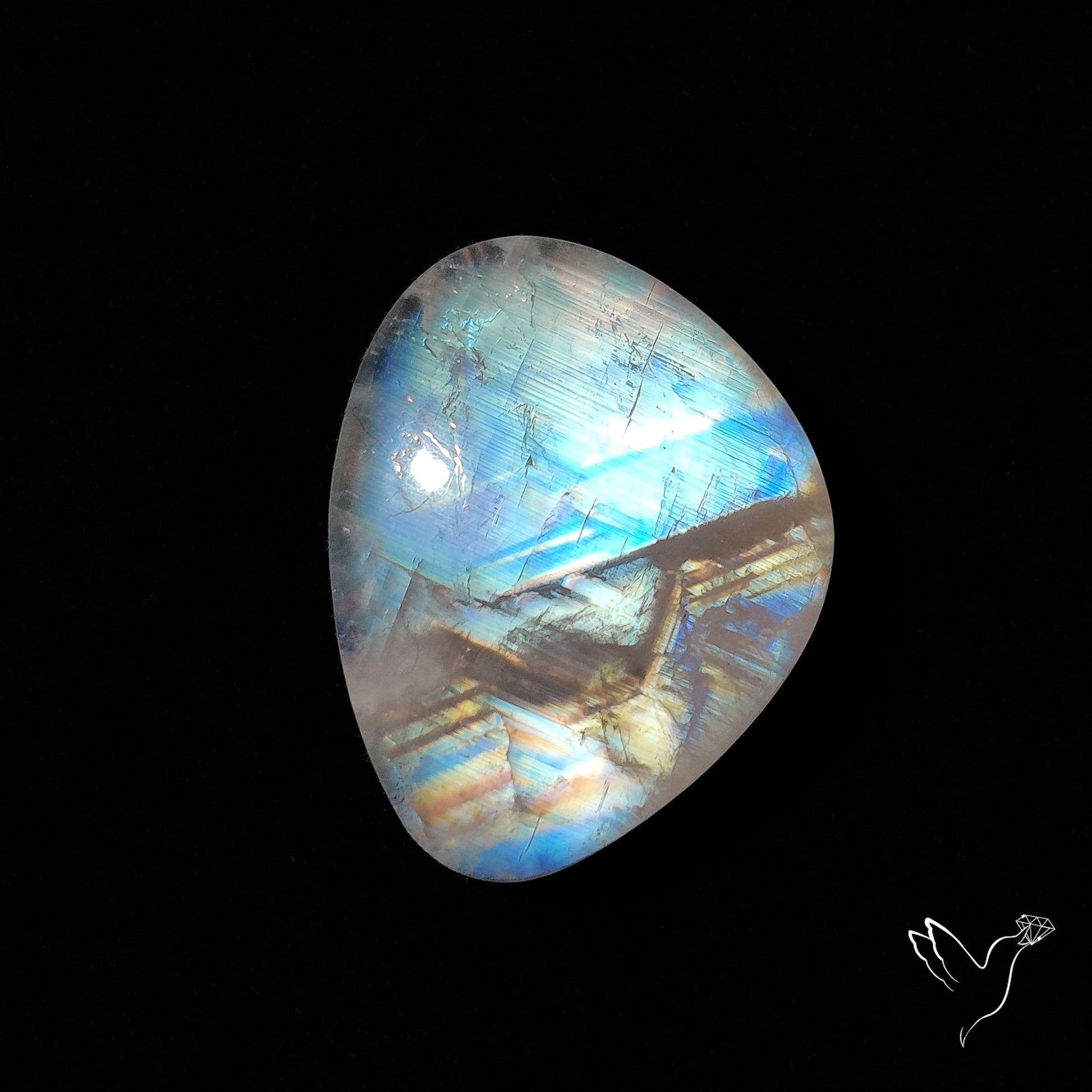 Rainbow Moonstone Cabochon