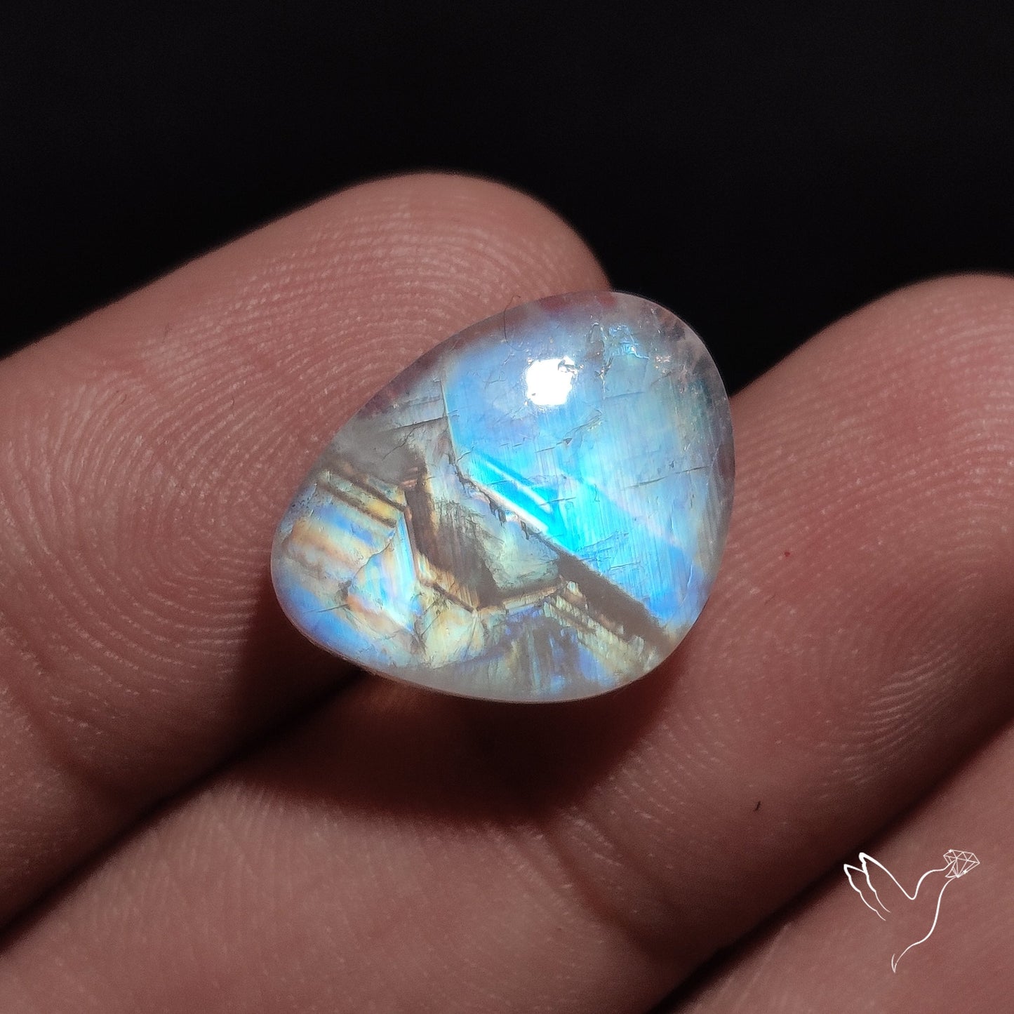 Rainbow Moonstone Cabochon