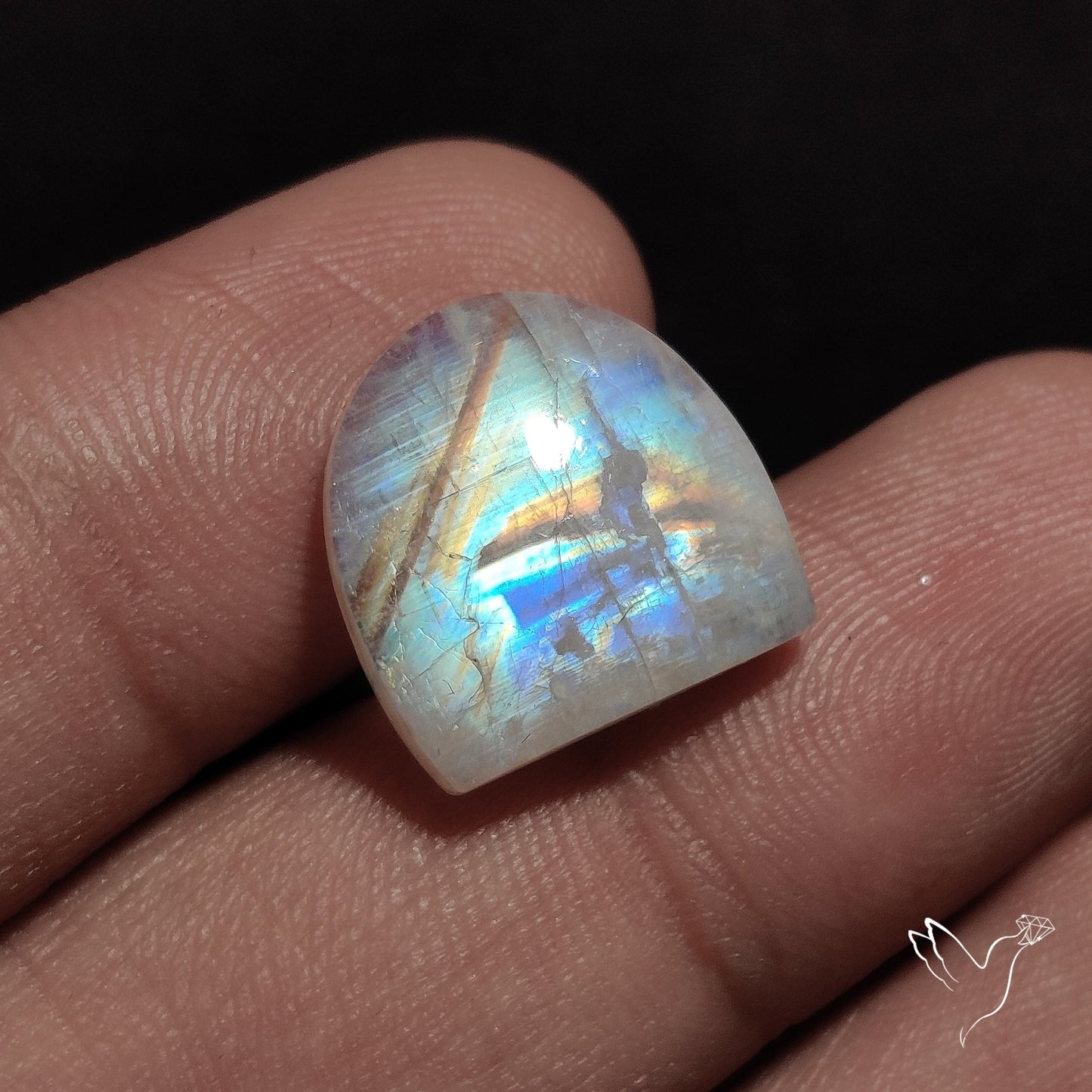 Rainbow Moonstone Cabochon