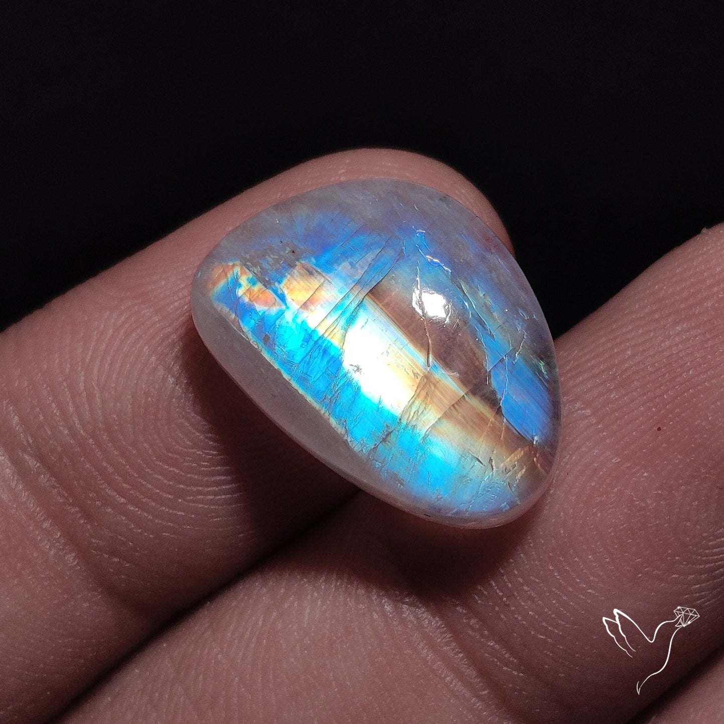 Rainbow Moonstone Cabochon