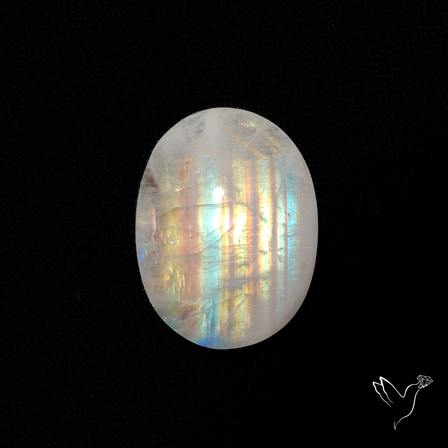 Rainbow Moonstone Cabochon