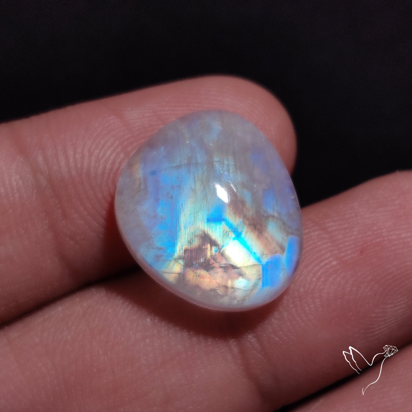 Rainbow Moonstone Cabochon