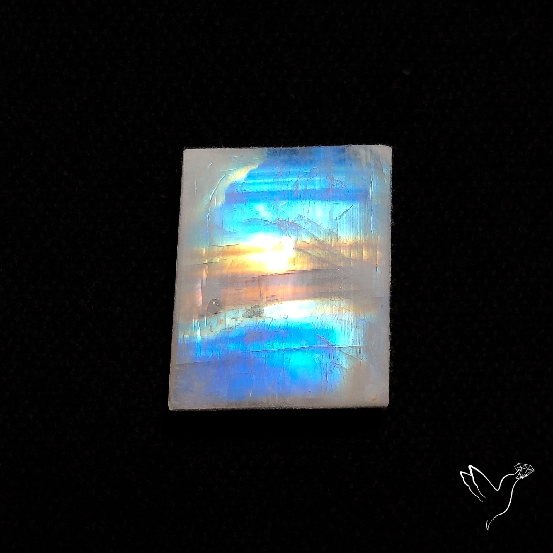 Rainbow Moonstone Cabochon