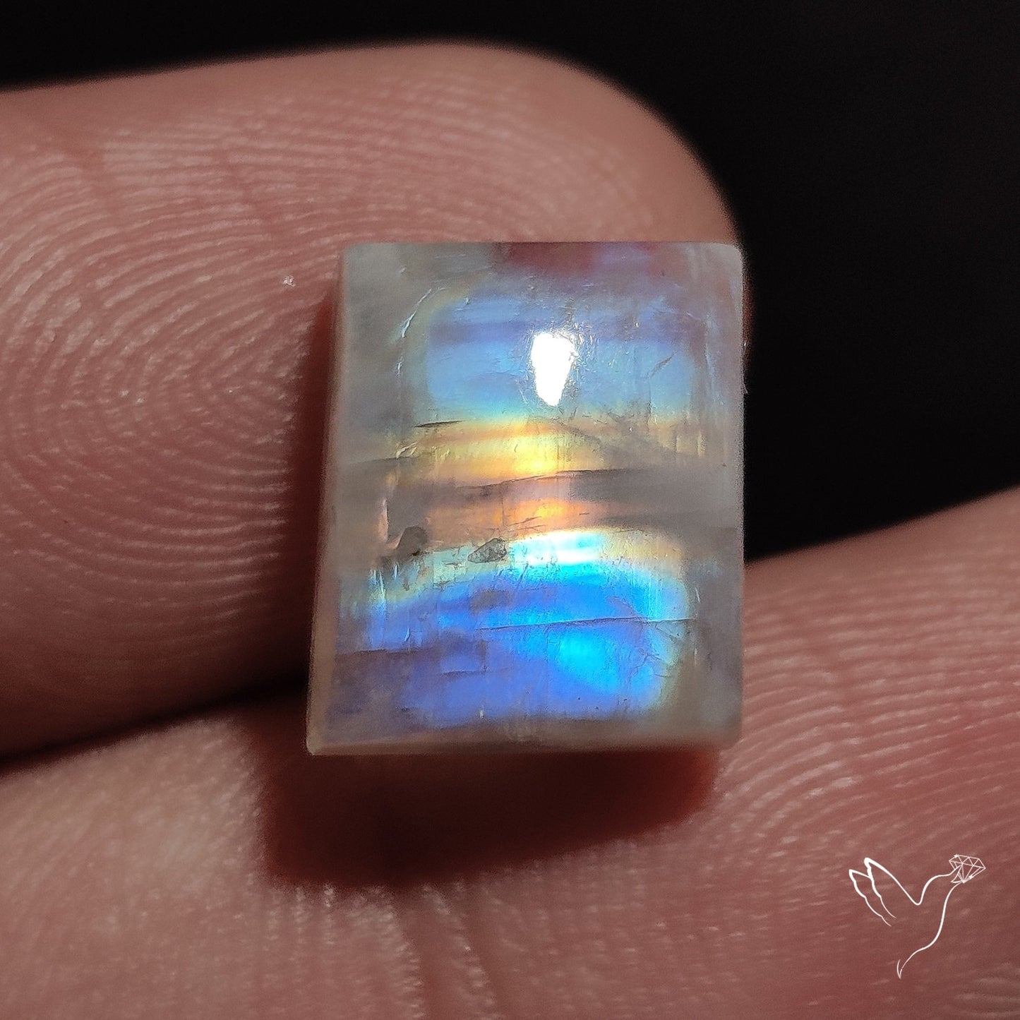Rainbow Moonstone Cabochon