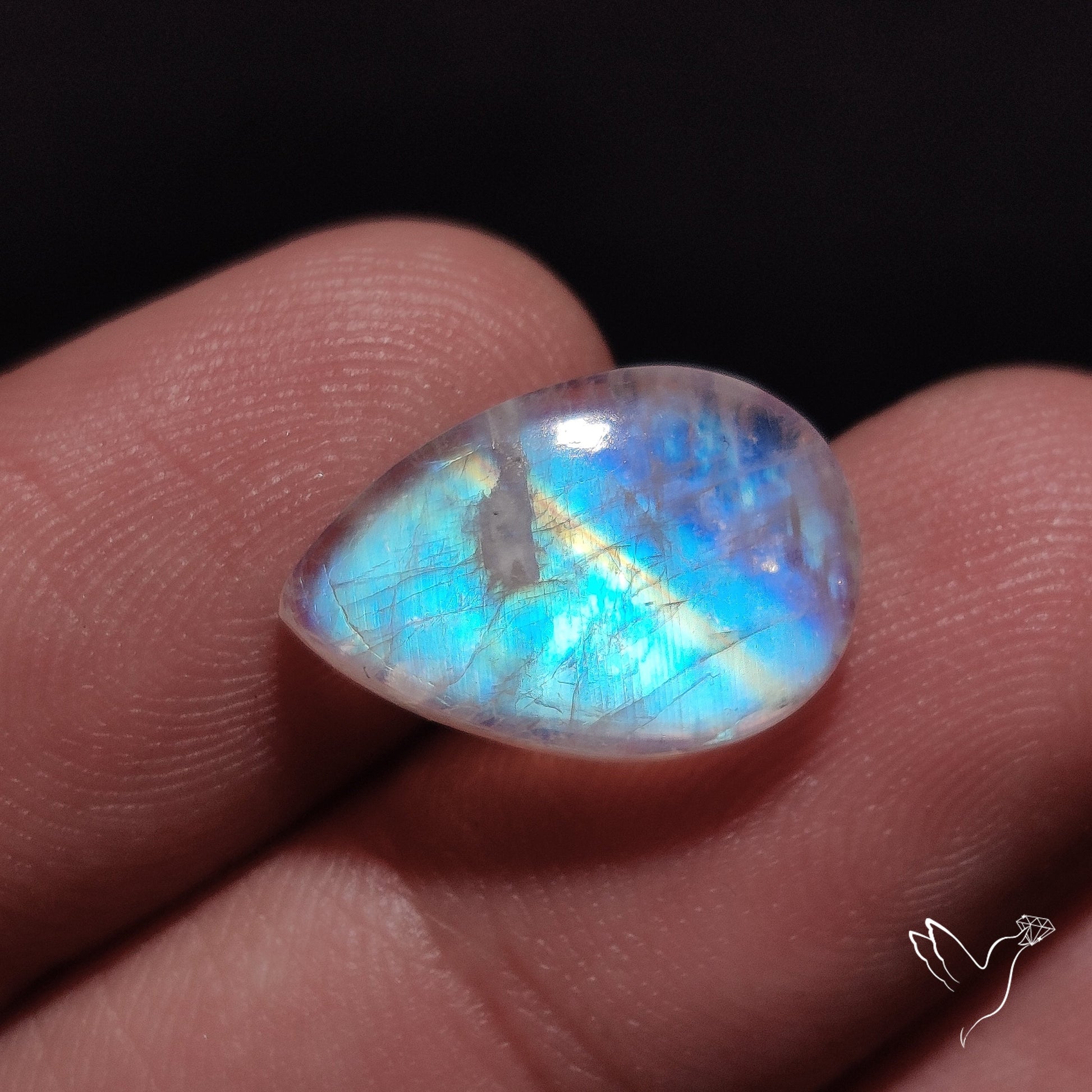 Rainbow Moonstone Cabochon