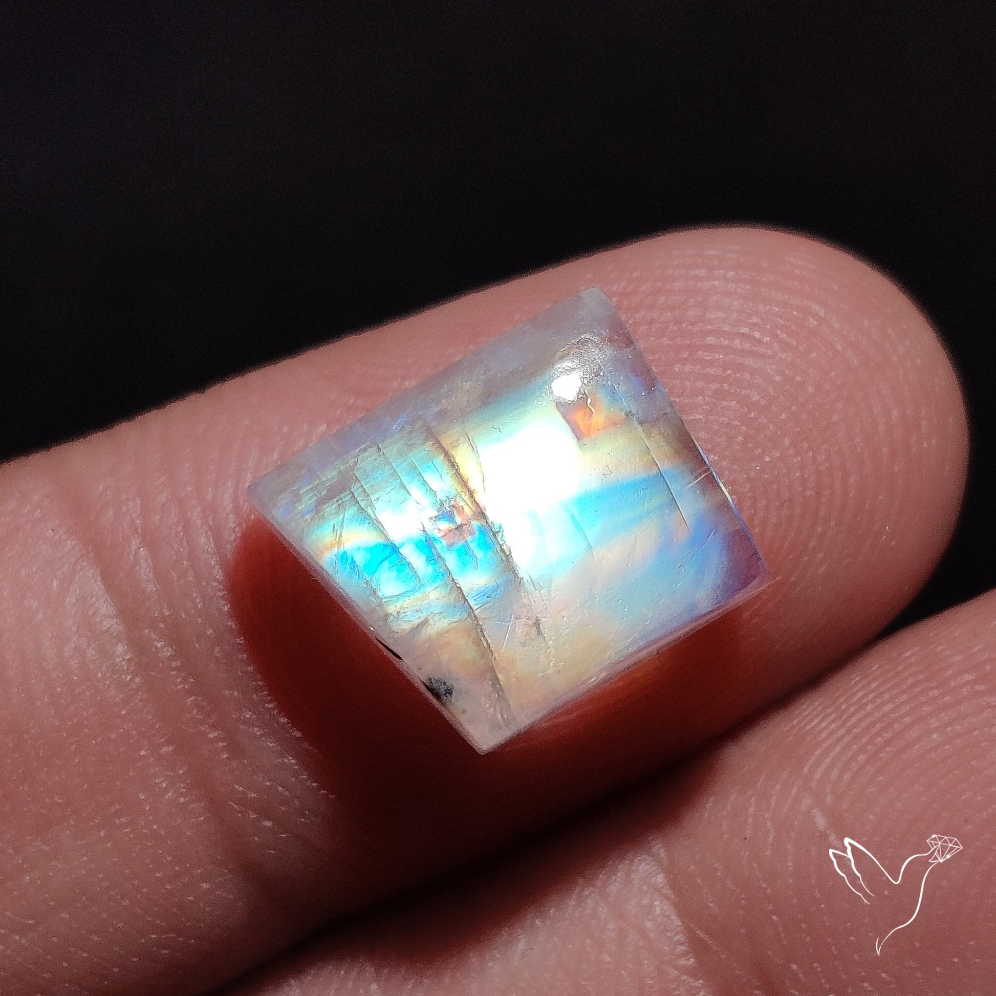 Rainbow Moonstone Cabochon