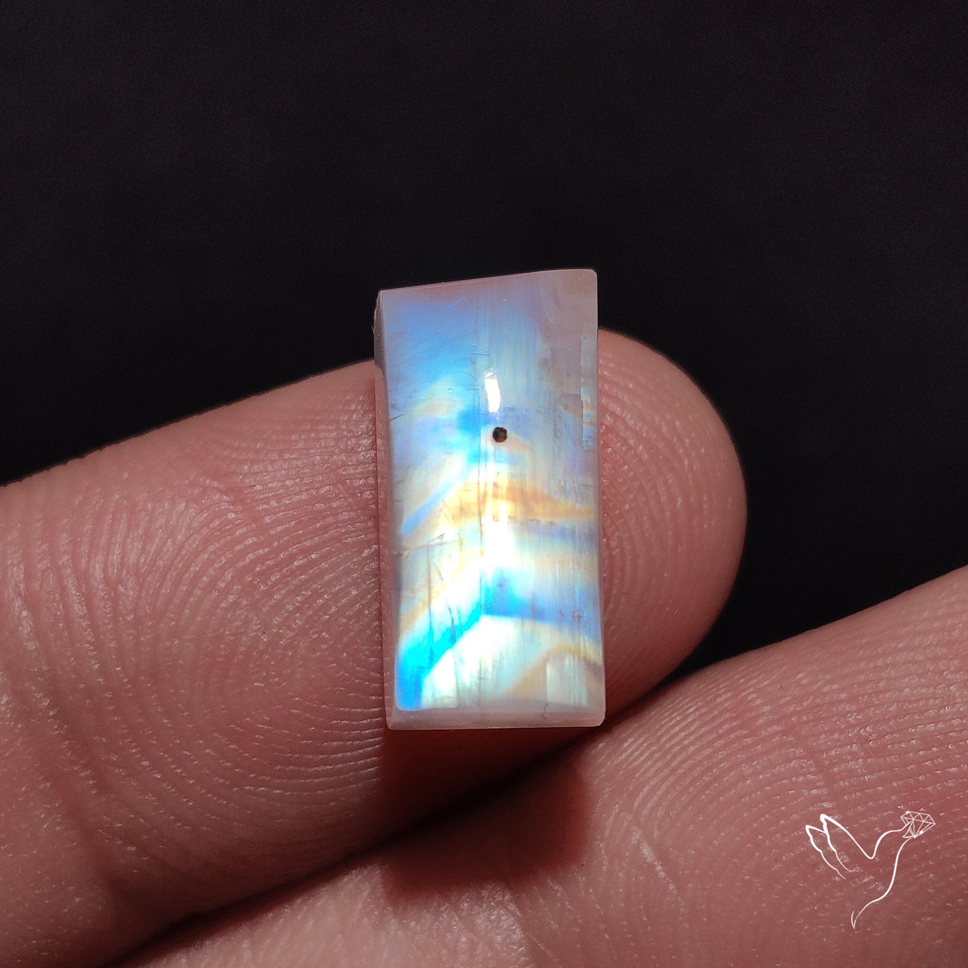 Rainbow Moonstone Cabochon