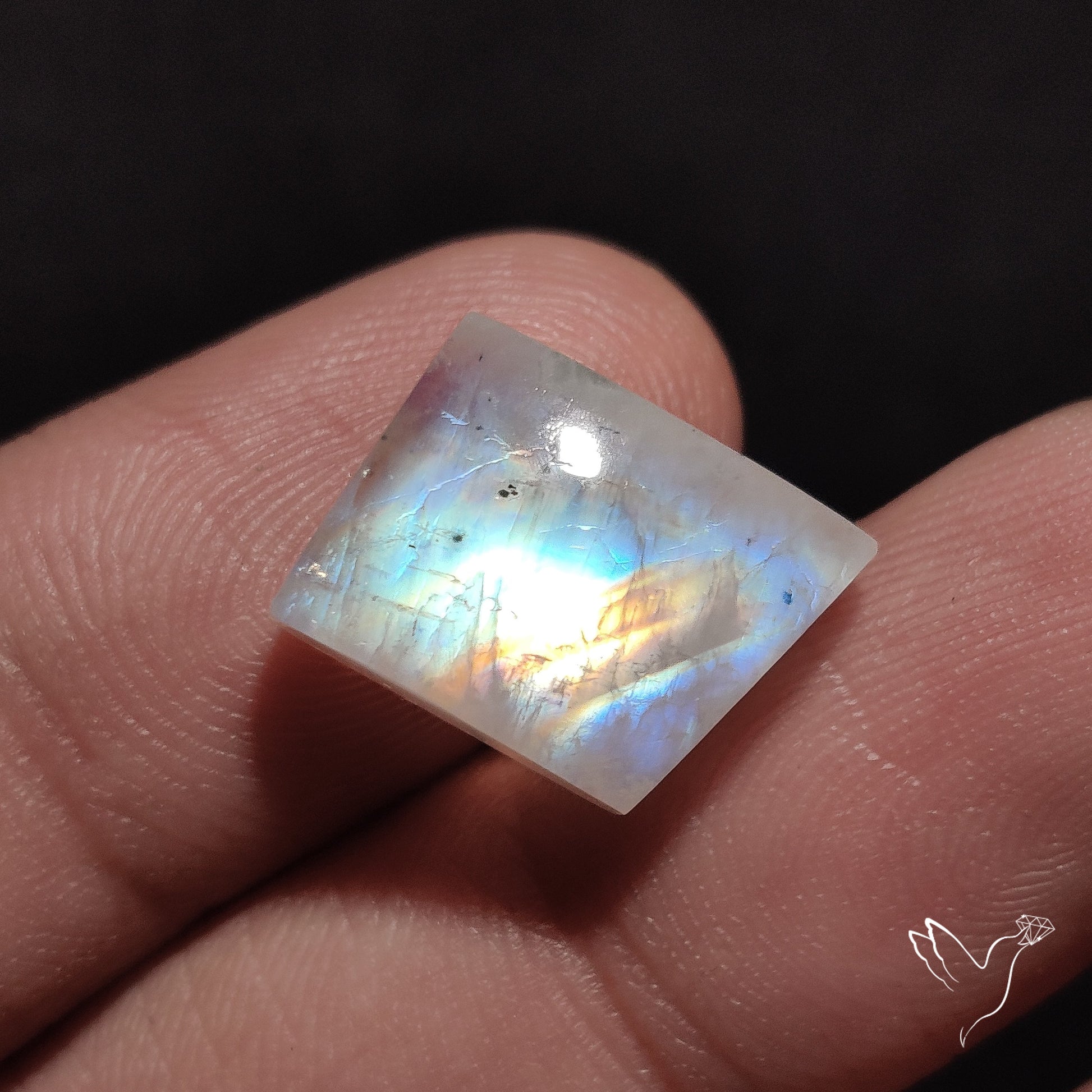 Rainbow Moonstone Cabochon