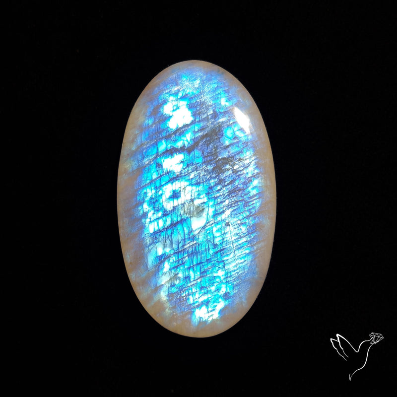 Belomorite Blue Moonstone Cabochon from Russia