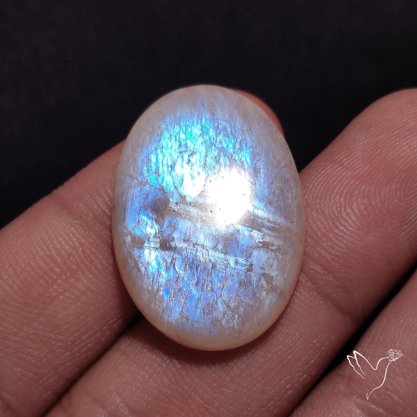 Belomorite Blue Moonstone Cabochon from Russia