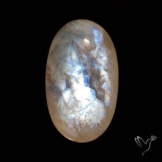 Belomorite Blue Moonstone Cabochon from Russia