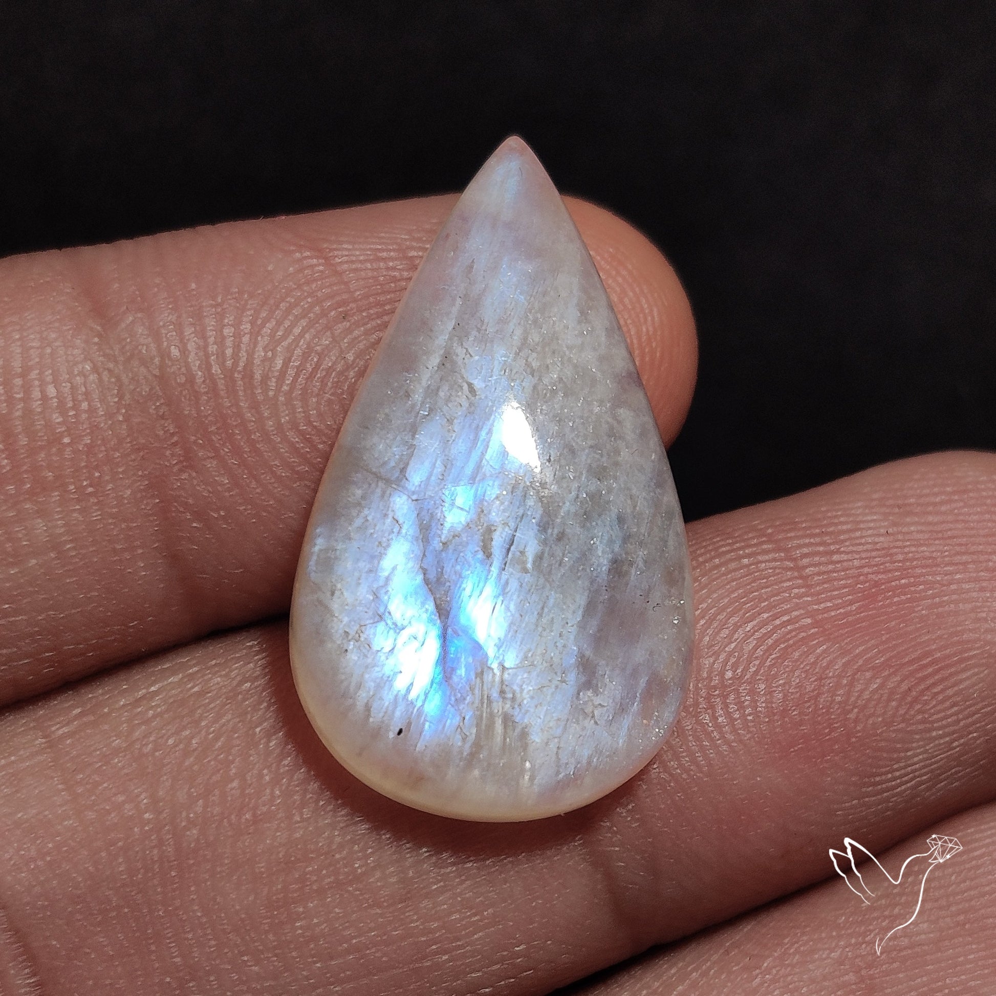 Belomorite Blue Moonstone Cabochon from Russia