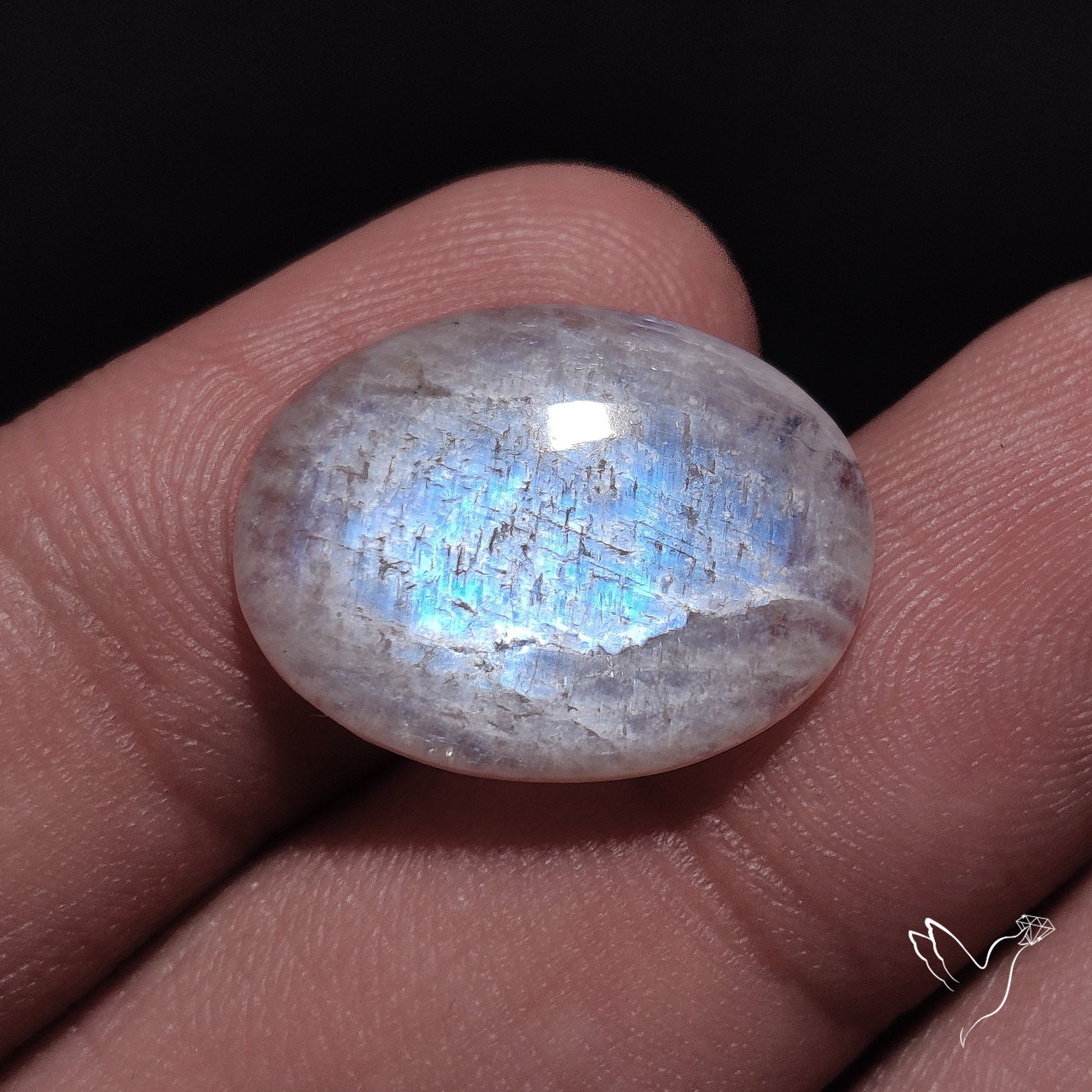 Belomorite Blue Moonstone Cabochon from Russia