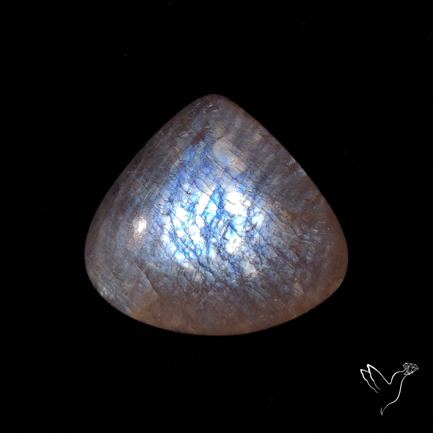 Belomorite Blue Moonstone Cabochon from Russia