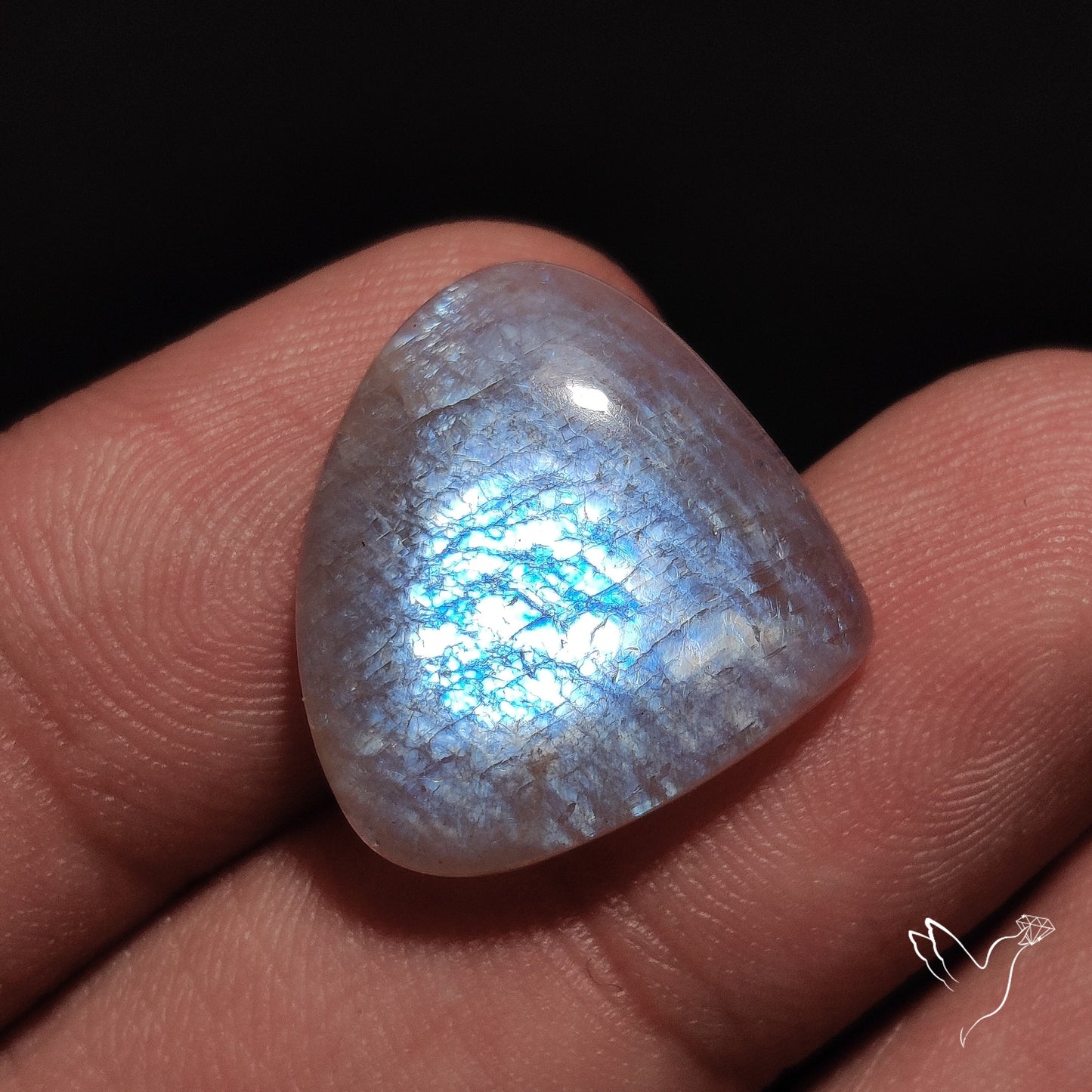 Belomorite Blue Moonstone Cabochon from Russia